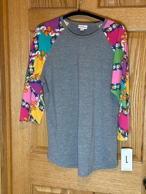 Donald Duck Disney LuLaRoe Randy Baseball Raglan Tee T-shirt Disneyland NWT LRG